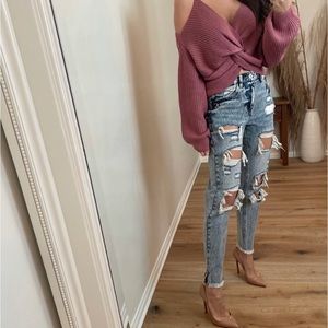 KanCan High Waisted Distressed Denim Jeans - Reposh @mrsalliexo 👖 Size 0 / 23